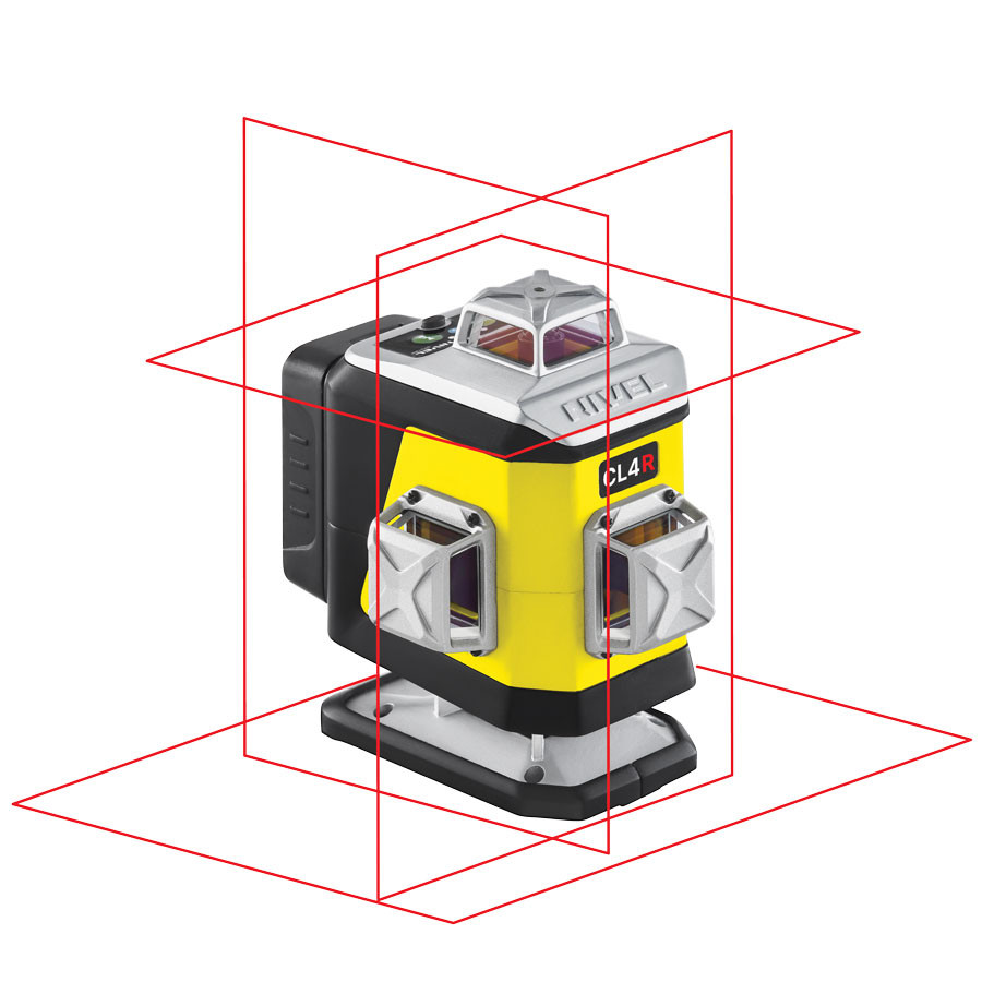 ZESTAW Laser krzyżowy Nivel System CL4R czerwony + tyczka LP-36