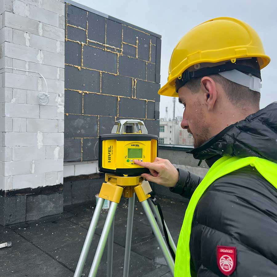 ZESTAW Niwelator laserowy Nivel System NL540G DIGITAL zielony z czujnikiem cyfrowym + łata LS-24 + statyw SJJ1