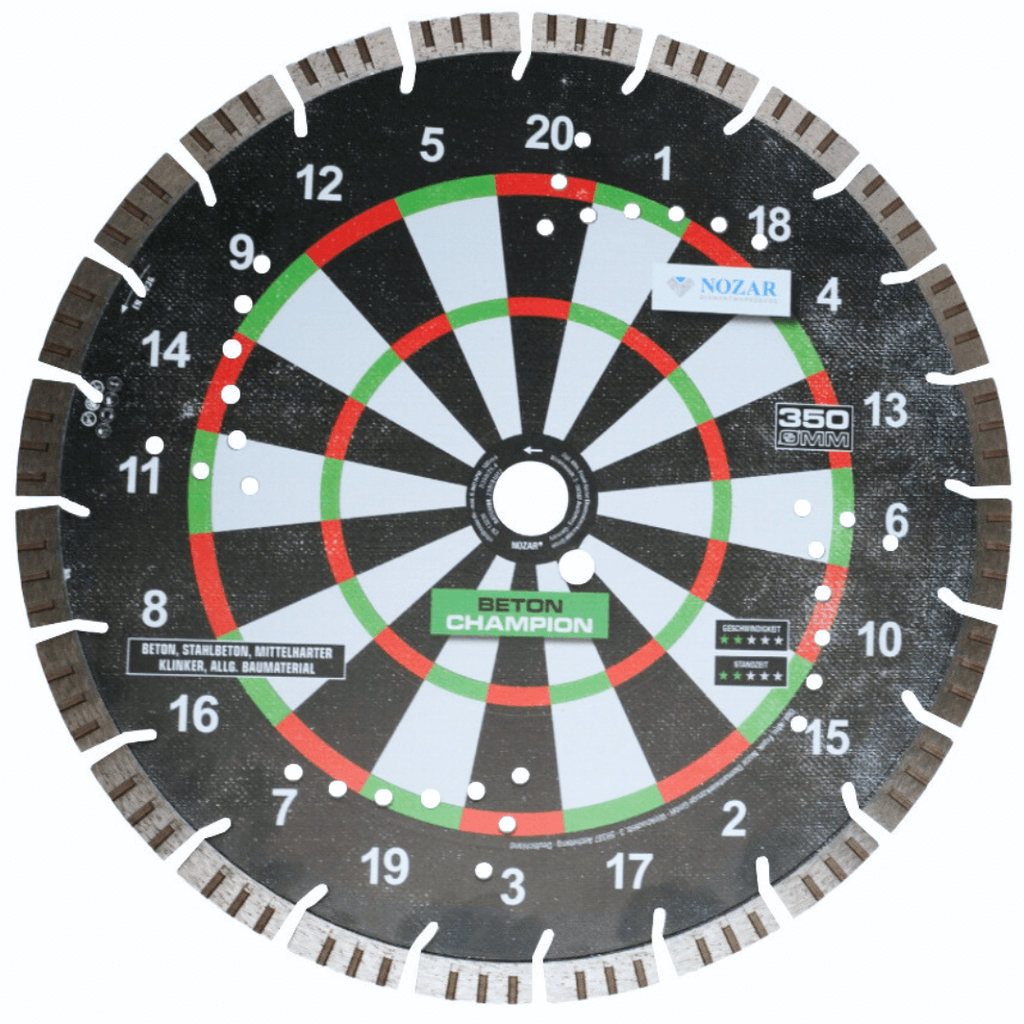 Tarcza diamentowa do kostki brukowej Nozar Beton Champion 350 mm (3 szt.) - zestaw DART